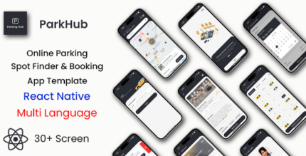 Parking Spot Booking App Car Parking App React Native ParkHub Multi Language