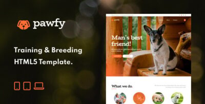 Pawfy - Dog Grooming & Breeding HTML Template