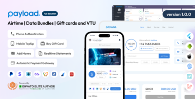 PayLoad - Airtime Data Bundles Gift cards and VTU Full Solution