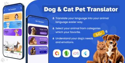 Pet Voice Translator Dog & Cat Voice Translator Flutter Application