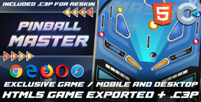 Pinball Master Arcade - HTML5 Construct3 Source-Code