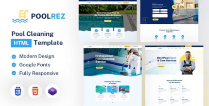 Poolrez Pool Cleaning HTML Template