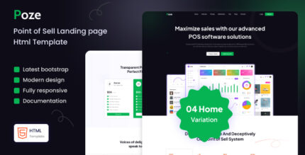 Poze - Point of Sale (POS) Landing Page HTML Template