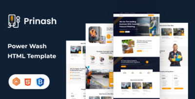 Prinash Power Wash Cleaning Services HTML Template