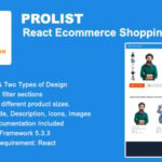 Prolist - React Ecommerce Shopping Cart Script