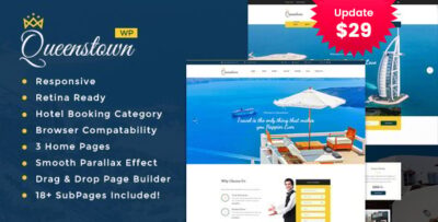 QueensTown Resort and Hotel WordPress Theme