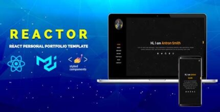 Reactor - React Personal Portfolio Template + React Hooks