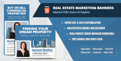 Real Estate Marketing Banners - HTML5 Animated Ads