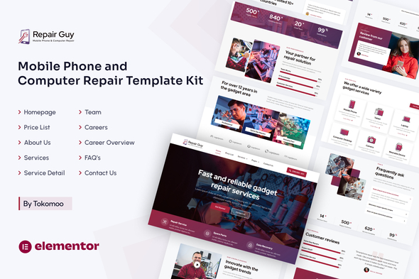 Repair Guy Mobile Phone & Computer Repair Elementor Template Kit Repair Guy Mobile Phone & Computer Repair Elementor Template Kit