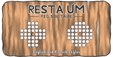 Resta Um (Peg Solitaire Puzzle) - HTML5 Board game