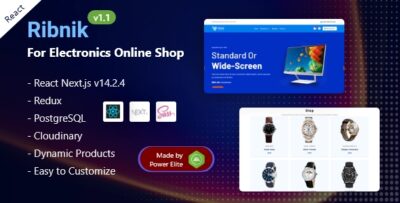 Ribnik - Nextjs 14+ eCommerce Electronics Shop