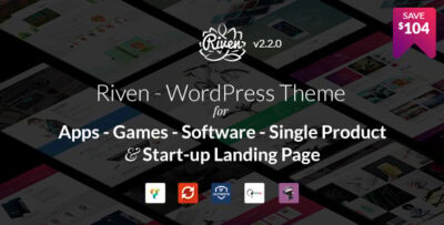 Riven - WordPress Theme for App, Game, Single Product Landing Page