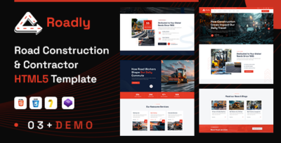 Roadly - Road Construction & Contractor HTML5 Template
