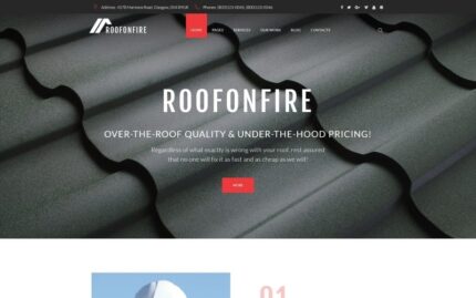 RoofOnFire - Roofing Company Responsive WordPress Theme