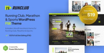 Runclub - Running Club, Marathon & Sports FSE WordPress Theme