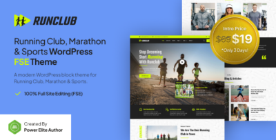 Runclub – Running Club, Marathon & Sports FSE WordPress Theme