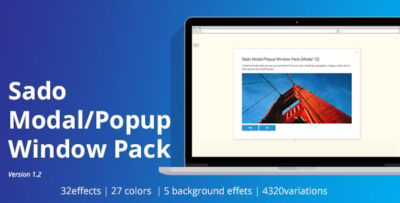 Sado Modal Pop up Window Pack