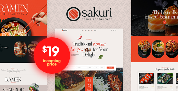 Sakuri - Asian Restaurant WordPress Theme Sakuri - Asian Restaurant WordPress Theme