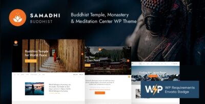 Samadhi Oriental Buddhist Temple WordPress Theme