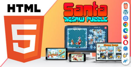 Santa Jigsaw Puzzle Game ( HTML5 ) Christmas Game