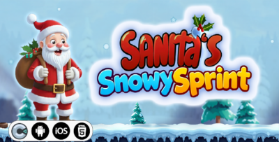 Santa's Snowy Sprint - HTML5 Construct3 Game