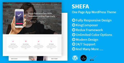 Shefa - One Page App WordPress Theme