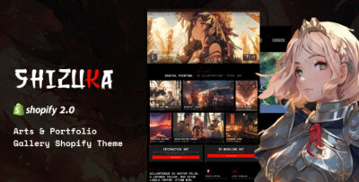 Shizuka Animation & Gaming Store Shopify Theme