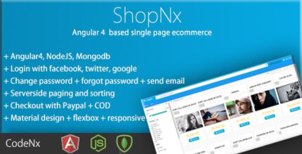 ShopNx - Angular8 Single Page Shopping Cart Application