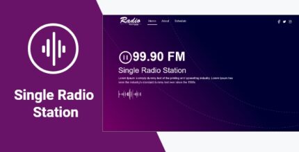 Single Internet Radio Station React Script