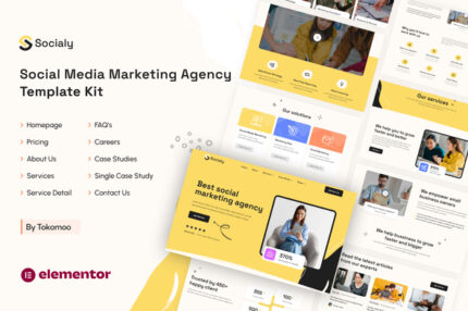 Socialy Social Media Marketing Agency Elementor Template Kit