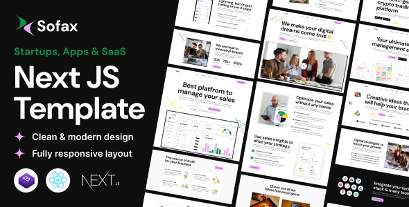 Sofax - Saas Startup React Next Js Template Sofax - Saas Startup React Next Js Template