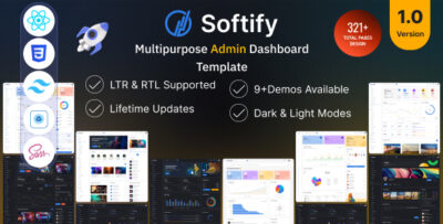 Softify - Multipurpose Admin Dashboard React JS Template