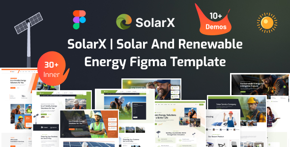 SolarX Solar And Renewable Energy Figma Template SolarX Solar And Renewable Energy Figma Template