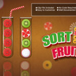 Sorting Fruits Game—Puzzle Game, Color Sort Game—HTML5, Android Construct 3