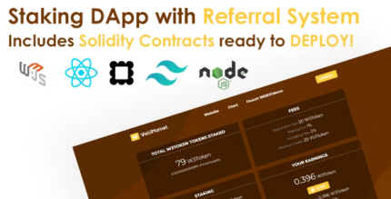Staking Elixir Web3 with Referral System - React & Solidity