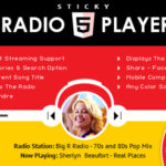 Sticky Full Width Radio Player WordPress Plugin