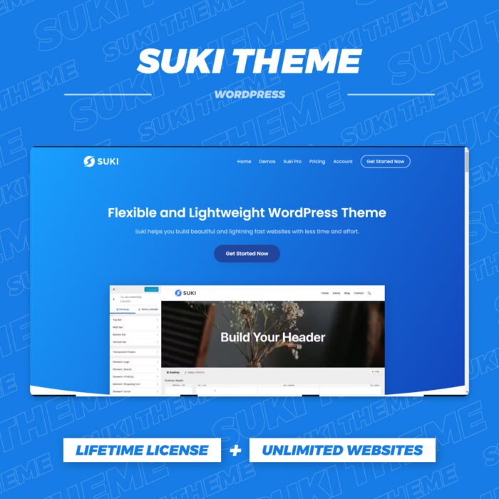 Suki Wordpress theme with original license key Activation for lifetime