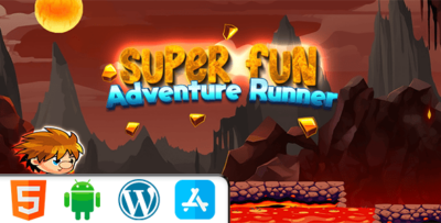 Super Fun Adventure Runner - HTML5 Construct3 Game