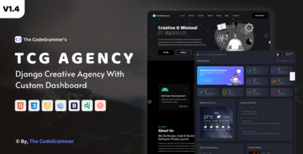 TCG AGENCY - Python Django Creative Digital Agency Script With Custom Dashboard