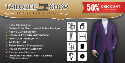 Tailored Shop - Online Tailor Store - Garments And Fashion House Management System -Tailoring System