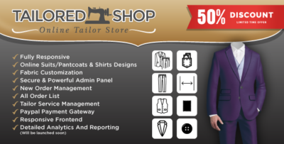 Tailored Shop – Online Tailor Store - Garments And Fashion House Management System -Tailoring System