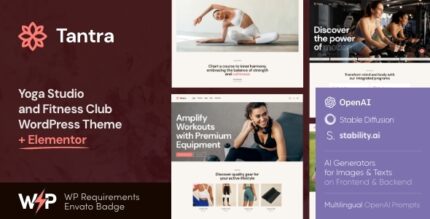 Tantra A Yoga Studio and Fitness Club WordPress Theme