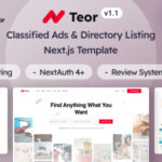 Teor - React Nextjs 14+ Classified Ads & Directory Listing Script