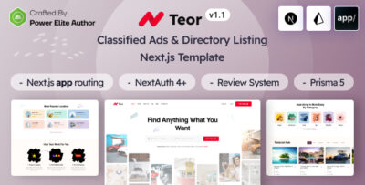 Teor - React Nextjs 14+ Classified Ads & Directory Listing Script