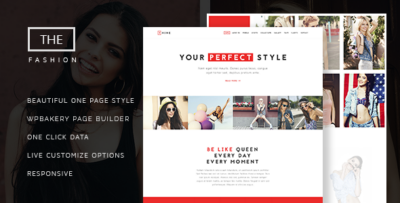 The Fashion Model Agency One Page Beauty WP Theme