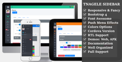 Tnagele SideBar Fancy Responsive Sidebar Navigation