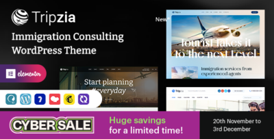Tripzia - Immigration Consulting WordPress Theme + RTL