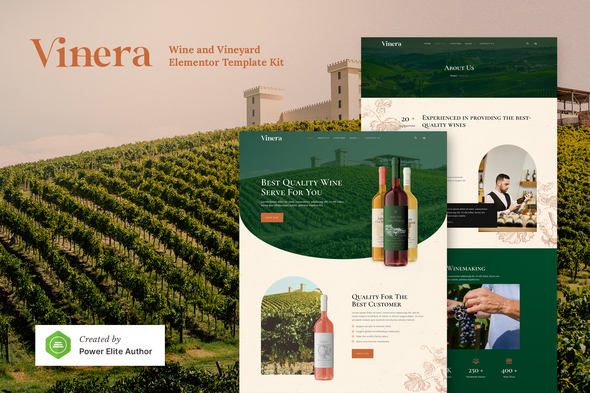 Vinera - Wine & Vineyard Elementor Template Kit Vinera - Wine & Vineyard Elementor Template Kit