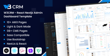 W3CRM - React Next Js Admin Dashboard Template