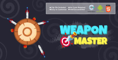 Weapon Master Game - Knife Hit Game (HTML5 & Android) Construct 3 Game